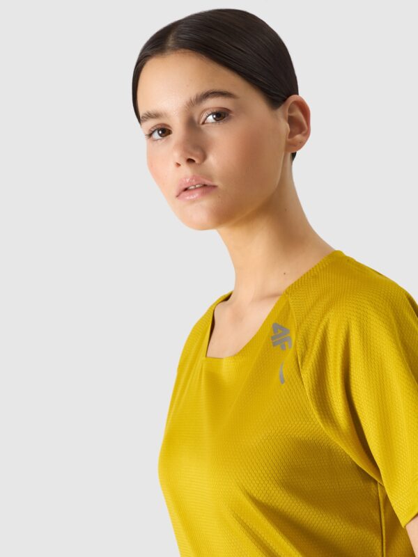 4F Koszulka rowerowa damska - żółta