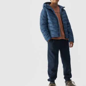 4F Kurtka puchowa z wypełnieniem syntetycznym chłopięca - niebieska 134 (8-9 lat)