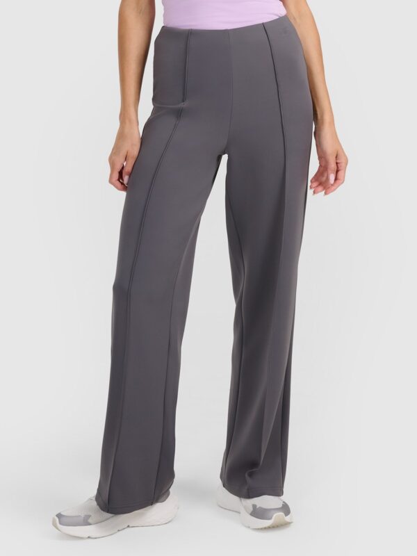 4F Spodnie dresowe z prostymi nogawkami damskie - szare