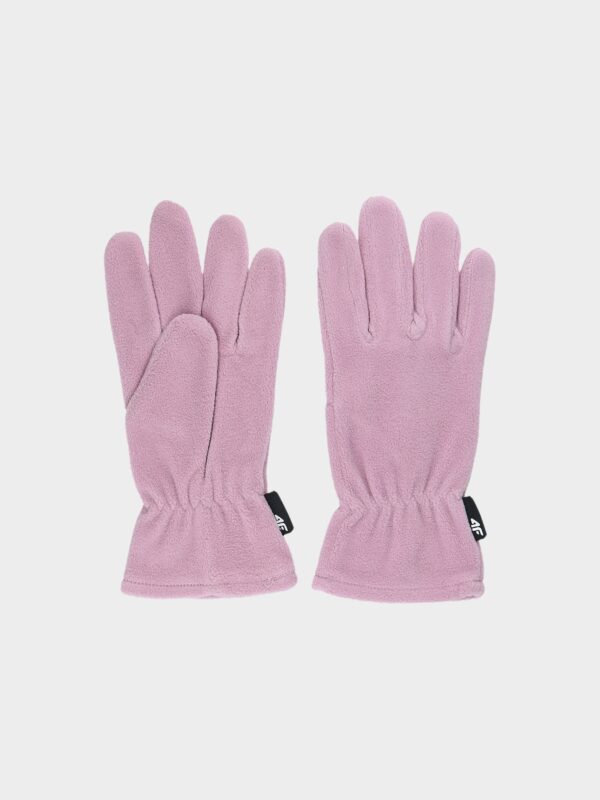 4F Rękawiczki polarowe dziecięce - różowe