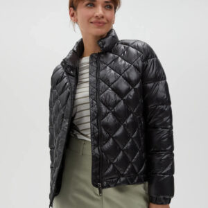 Krótka, pikowana kurtka czarna