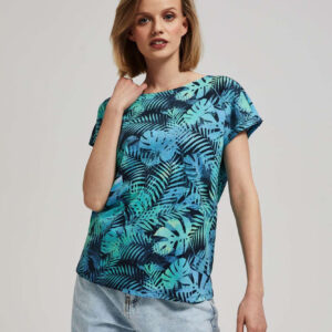 T-shirt z tropikalnym wzore