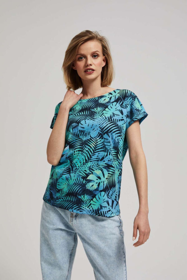 T-shirt z tropikalnym wzore
