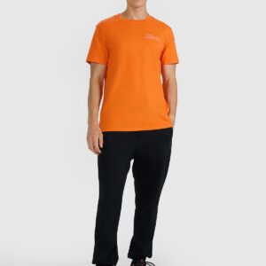 4F T-shirt regular z nadrukiem męski - pomarańczowy