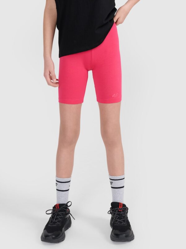 f7c726b2cebe5b94d614a3b7defa81013d616a0b 4F Legginsy kolarki dzianinowe dziewczęce - różowe 164 (13-14 lat)