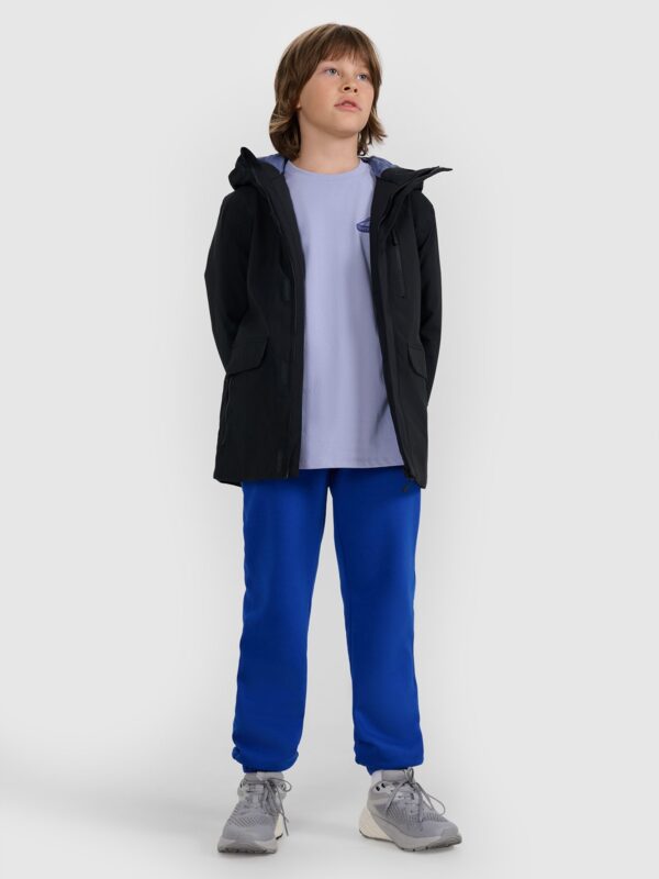 4F Kurtka przejściowa membrana 5000 chłopięca - czarna 140 (9-10 lat)