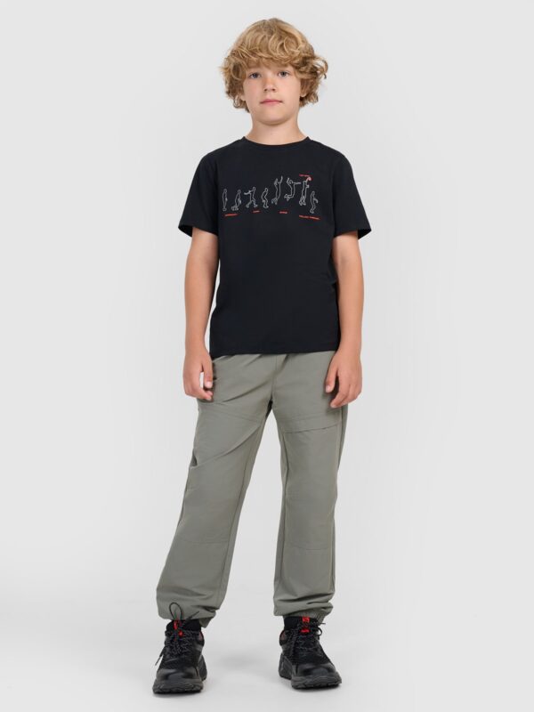 f9470e59bc1e2e6c038151e290f0d5b4f44a470e 4F T-shirt regular z nadrukiem chłopięcy - czarny 164 (13-14 lat)