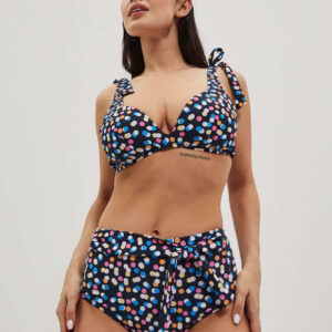 Dół od bikini z wysokiem stanem granatowy