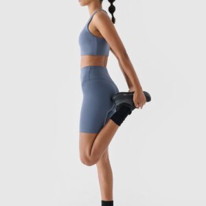 4F Legginsy krótkie treningowe damskie - granatowe