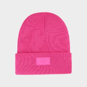 4F Czapka zimowa dziecięca - różowa