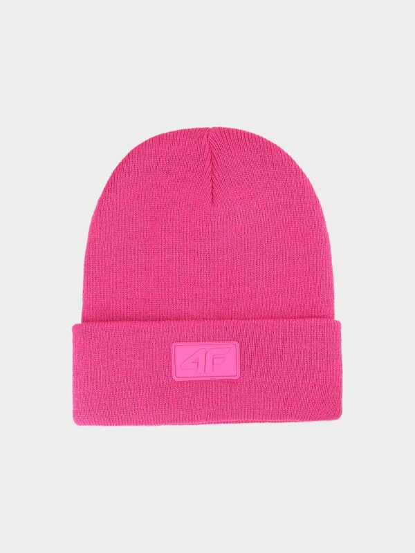 4F Czapka zimowa dziecięca - różowa