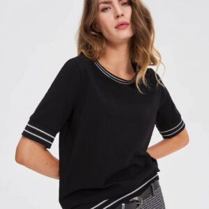 Gładka bluzka z bawełny