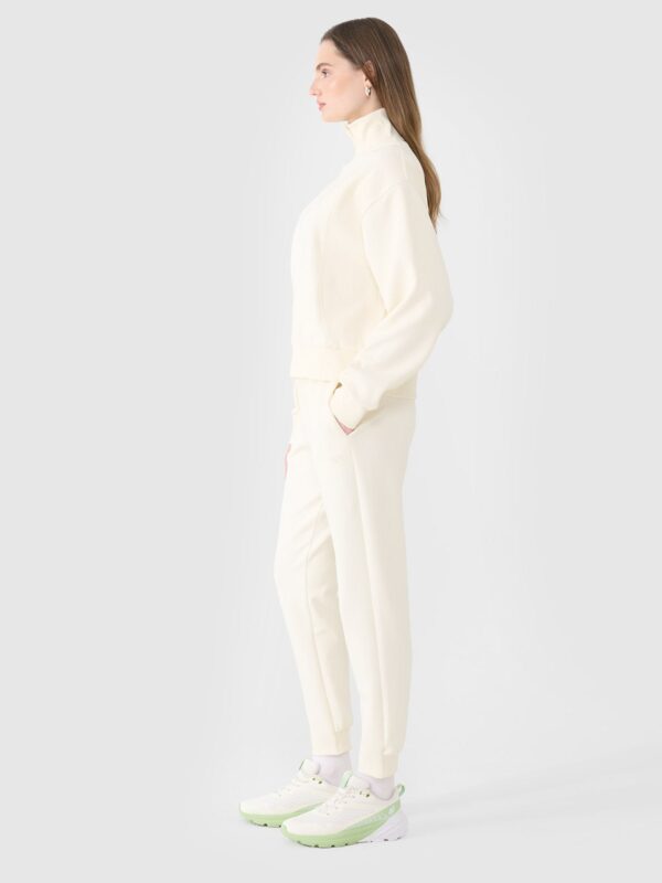 4F Spodnie dresowe joggery damskie - białe