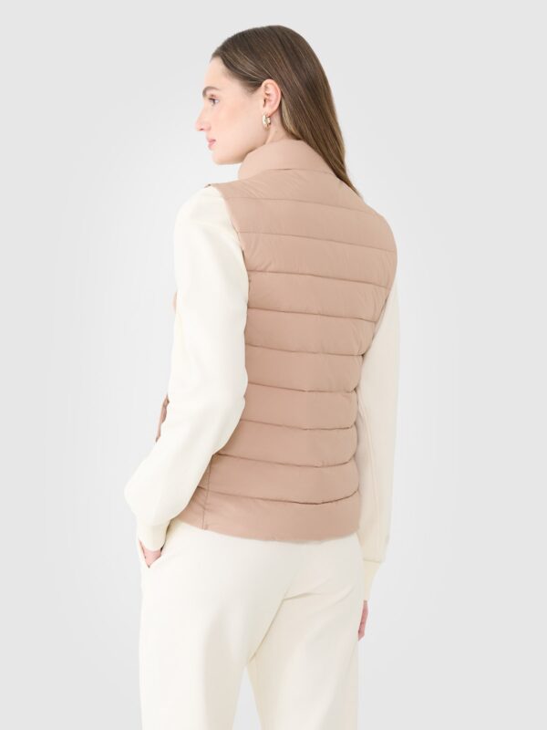 4F Bezrękawnik puchowy z wypełnieniem syntetycznym damski - beżowy