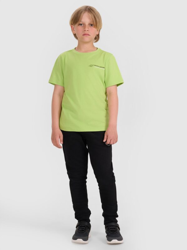 fbafae350d7e93dd827e140e19c65a8da2c7c9ab 4F T-shirt regular z nadrukiem chłopięcy - zielony 128 (7-8 lat)