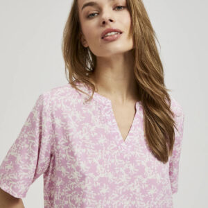 Koszula z krótkimi rękawami różowa