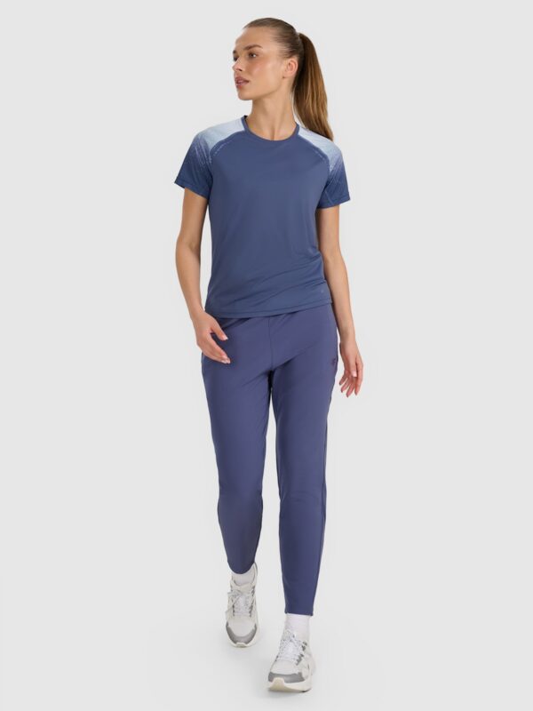 4F Koszulka do biegania w terenie szybkoschnąca damska - granatowa