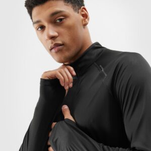 4F Longsleeve do biegania szybkoschnący męski - czarny