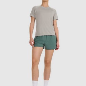 4F Koszulka do biegania regular szybkoschnąca damska - szara