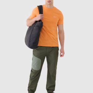 4F T-shirt regular gładki męski - pomarańczowy