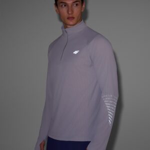 fe58e59e4b75ed2538fe0044ce4f6bba48a177a4 4F Longsleeve do biegania w terenie szybkoschnący męski - szary