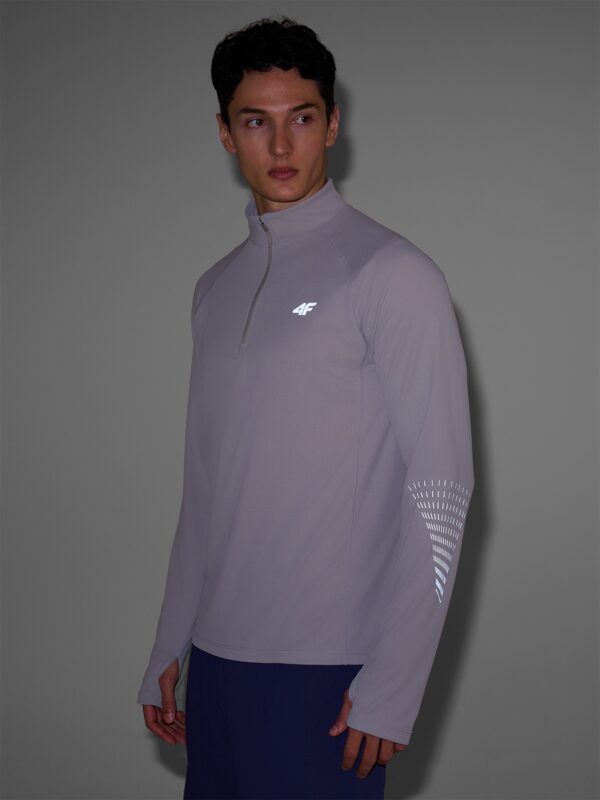 fe58e59e4b75ed2538fe0044ce4f6bba48a177a4 4F Longsleeve do biegania w terenie szybkoschnący męski - szary