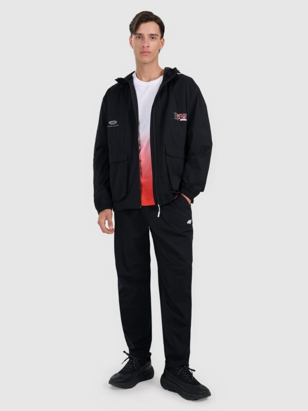 4F T-shirt regular z nadrukiem męski - czerwony