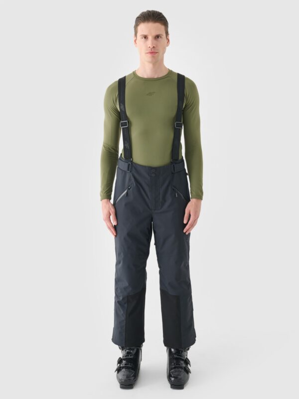 4F Spodnie narciarskie z szelkami membrana Dermizax 20000 męskie - czarne