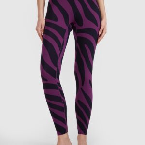 4F Legginsy do jogi i pilatesu szybkoschnące damskie - fioletowe