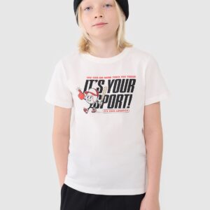 ffcd848e62e5597972633b4b620ee366acfcf27a 4F T-shirt regular z nadrukiem chłopięcy - biały 164 (13-14 lat)