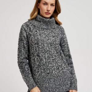 Sweter z grubym goltem czarny