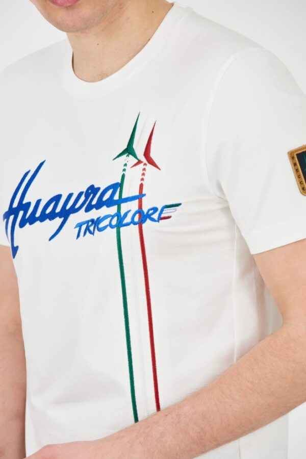 AERONAUTICA MILITARE Biały męski t-shirt Short Sleeve