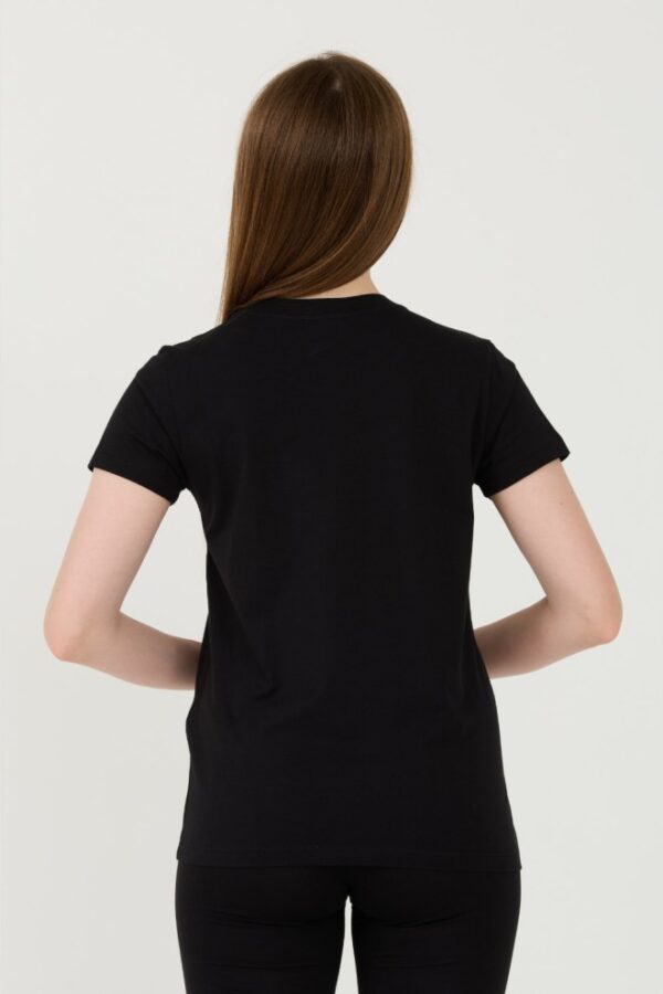 EMPORIO ARMANI Czarny damski t-shirt Uni Logo Printe