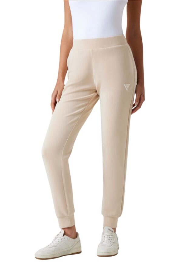GUESS Spodnie damskie dresowe w kolorze taupe Olympe
