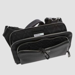 01c30345cef09a236c1cce8018cce1e60cb3ad39 GUESS Czarna męska saszetka Milano Bumbag