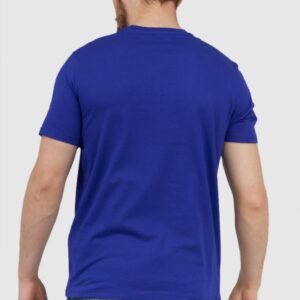 ARMANI EXCHANGE Niebieski t-shirt męski z białym logo