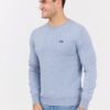 LA MARTINA Błękitny sweter męski BASIC COTTON WOOL