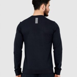 EA7 Granatowa bluza męska z białym logo