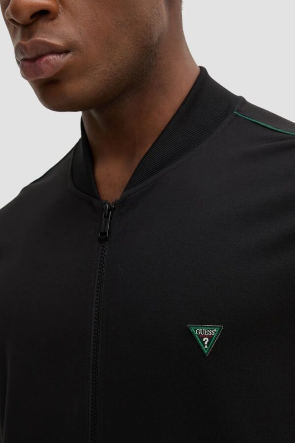 GUESS Czarna bluza męska rozpinana Truck Interlock