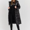 02f42186785acdd2b8f934b033fe986c1c5453cb HETREGO Czarny damski płaszcz puchowy Tara Woman Oversized Quilted Coat, Rozmiar 42 EU - 46 IT