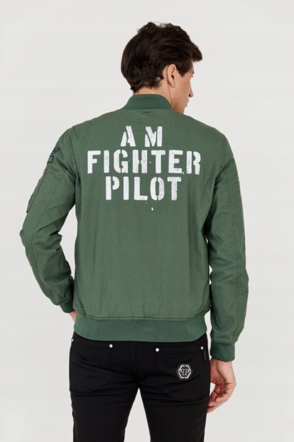 AERONAUTICA MILITARE Męska zielona bomberka, Rozmiar 54
