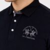 LA MARTINA Czarny męski longsleeve polo HEAVY JERSEY