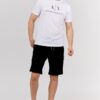 ARMANI EXCHANGE Biały t-shirt męski z czarnym logo