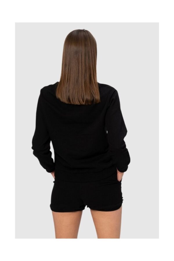 MOSCHINO Czarna bluza damska ze złotym logo