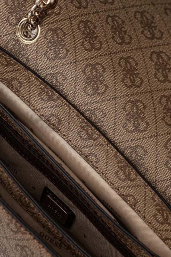 GUESS Brązowa logowana torebka damska Noelle II