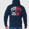 TOMMY JEANS Granatowa bluza męska na zamek z dużym logo