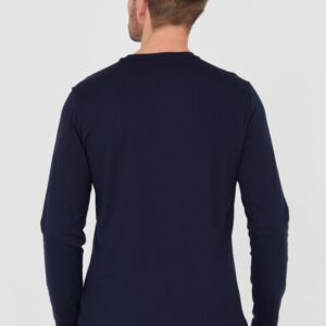 05be806a7aff245253c9c2224b010d0a54b4bdf6 AERONAUTICA MILITARE Granatowy męski bawełniany longsleeve F-84G Thunderjet