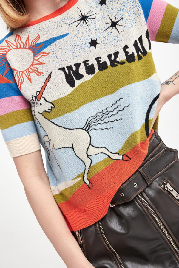 Sweter damski z krótkim rękawem Curve WEEKEND MAX MARA