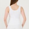 GUESS Biały damski top Ribbed Knit Tank