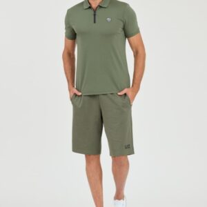 EA7 Zielone męskie szorty Bermudy